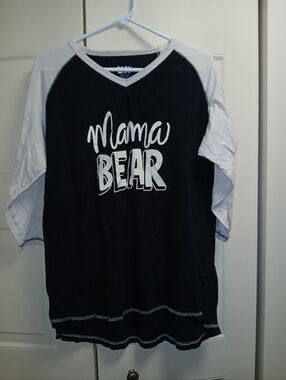 Mama Bear Shirt - Black & White